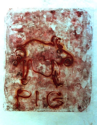 1973: Pig (monotype)
50x30cm
