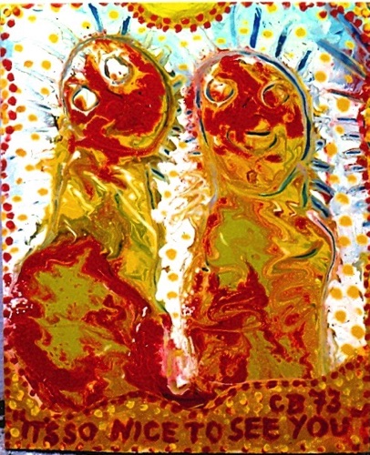 1973: It's Nice to See you (house paint)
120x70cm approx